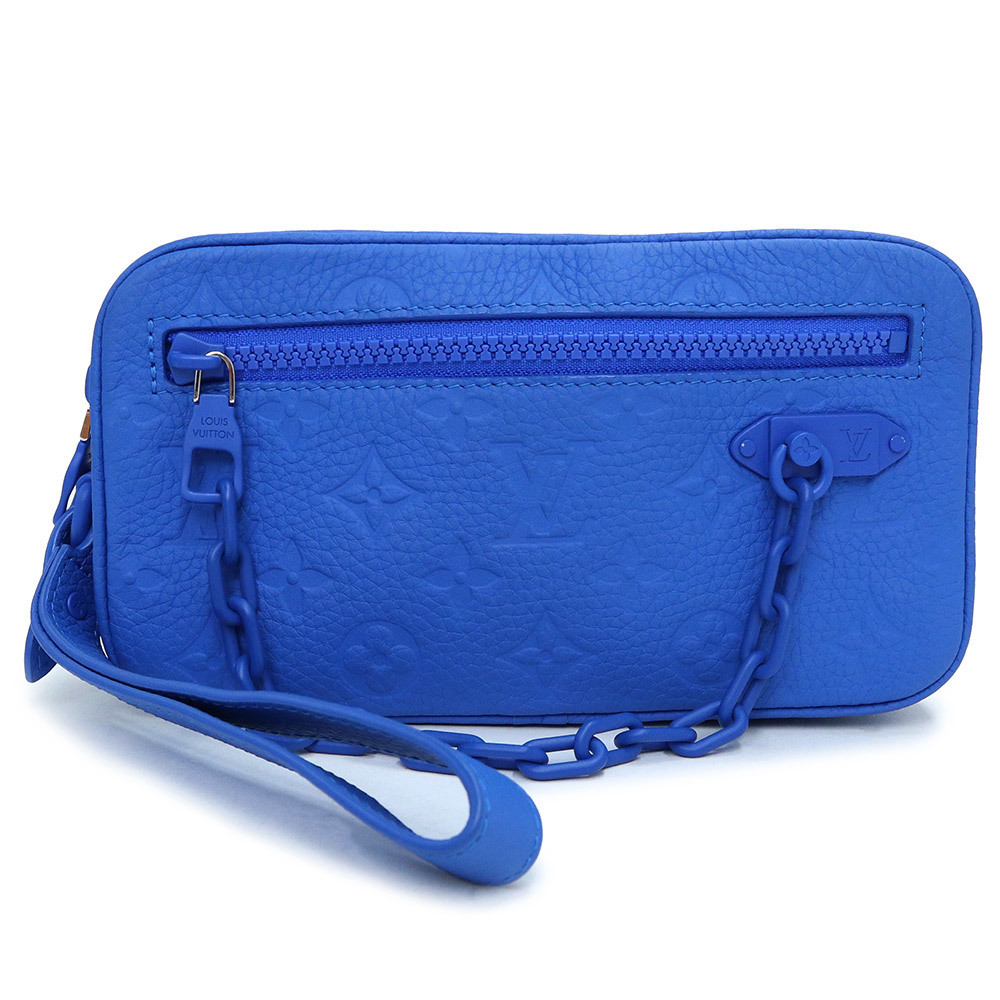 LOUIS VUITTON Pochette Volga Clutch Pouch Bag Blue